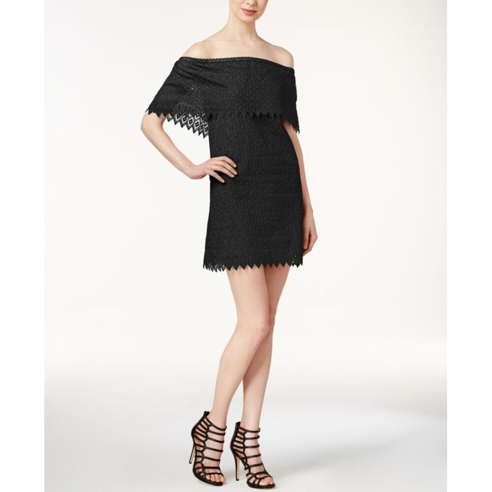 Kensie Eyelet Off The Shoulder Dress
